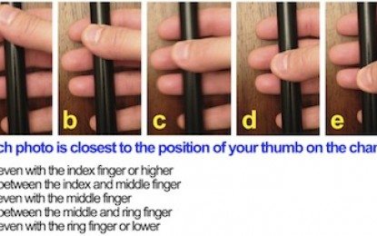 Find the perfect position for your thumb