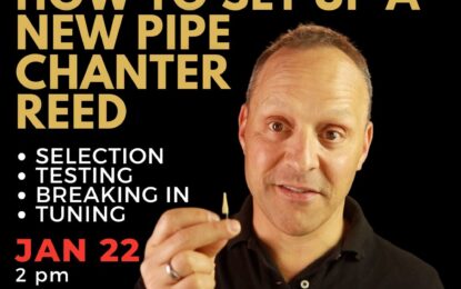 Inner Circle Live — How To Set Up A New Pipe Chanter Reed
